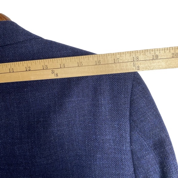JKT New York Trent Sport Coat 36 Regular Blue Wool Blend Tonal Plaid - Picture 10 of 11